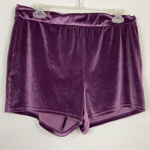 Torrid Curve‎ Purple Velvet Shorts Size 0